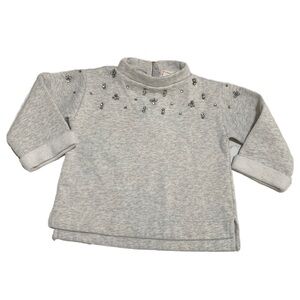 CREWCUTS by J. Crew Gray embellished Sweater Size 4 / 5